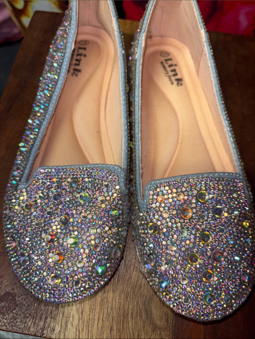 Link Iridescent Multicolor Rhinestone Flats - Picture 4 of 4